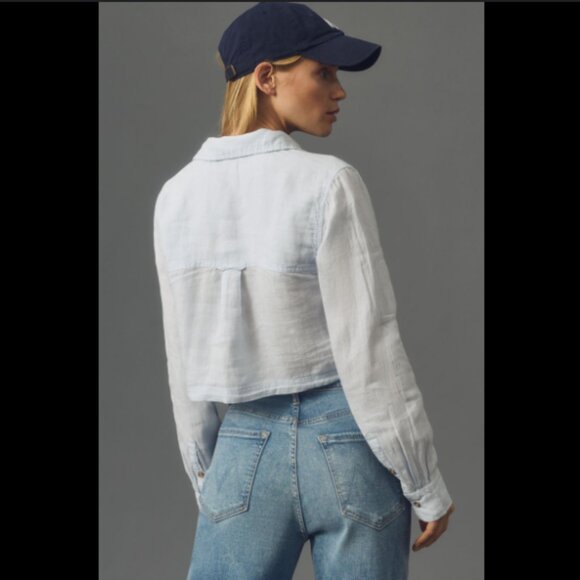 Brand New Pilcro Utility Cropped Buttondown Shirt - Picture 3 of 5